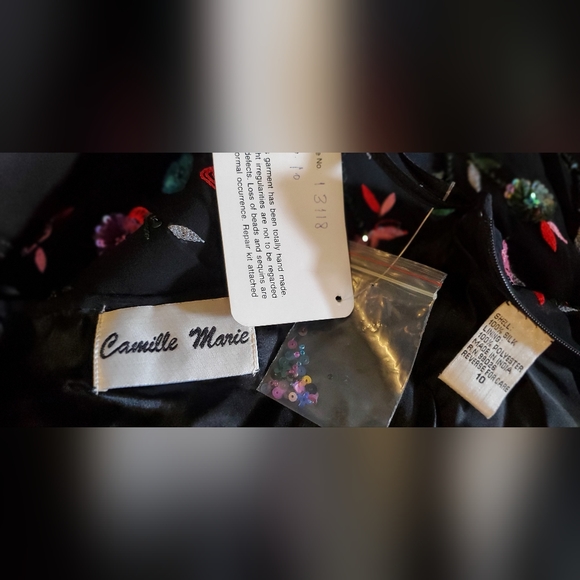 NWT Camille Marie Sequin & Embroidered Skirt - Picture 4 of 6